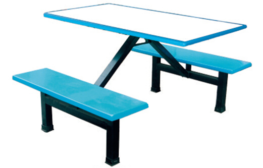 玻璃鋼條凳餐桌 四人快餐桌 （QQW）